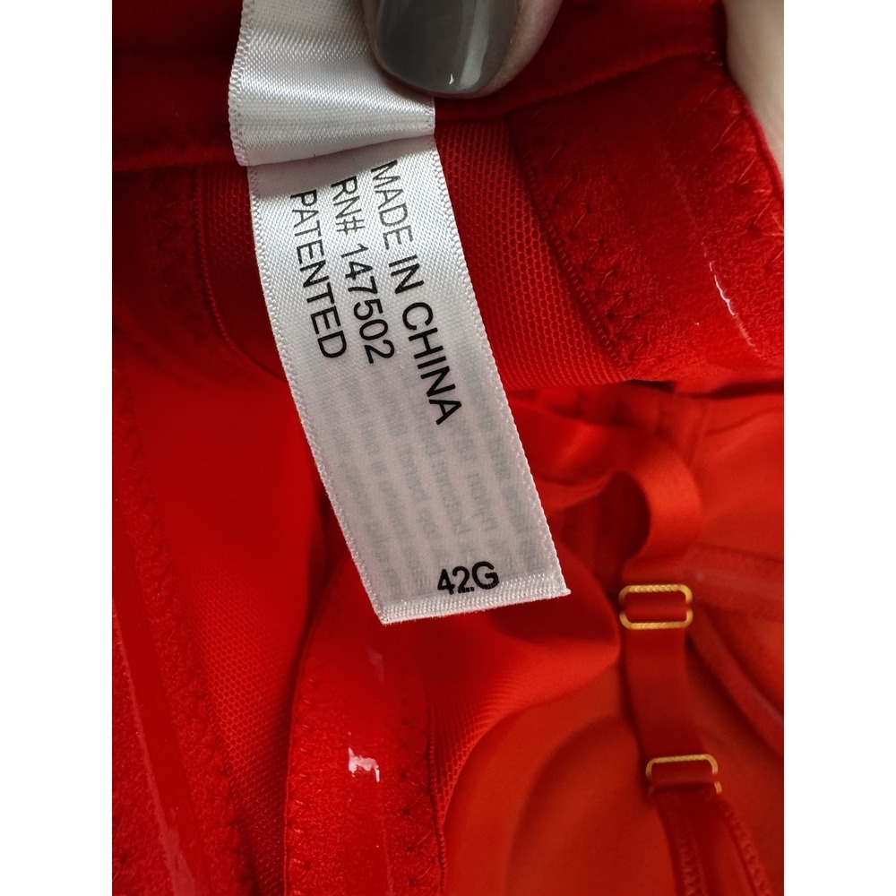 New Ashley Stewart Butterfly Bra Red Smooth Cup Full Coverage Size 42G 42 G‎ - Picture 7 of 11
